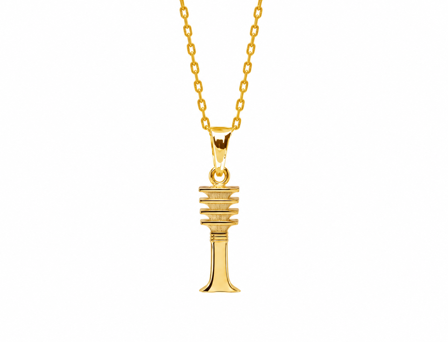 Colgante Pilar Djed Chapado Oro 18k | Antiguo Egipto