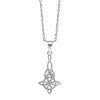 Colgante Nudo de Bruja 14x30 mm en plata 925 rodiada